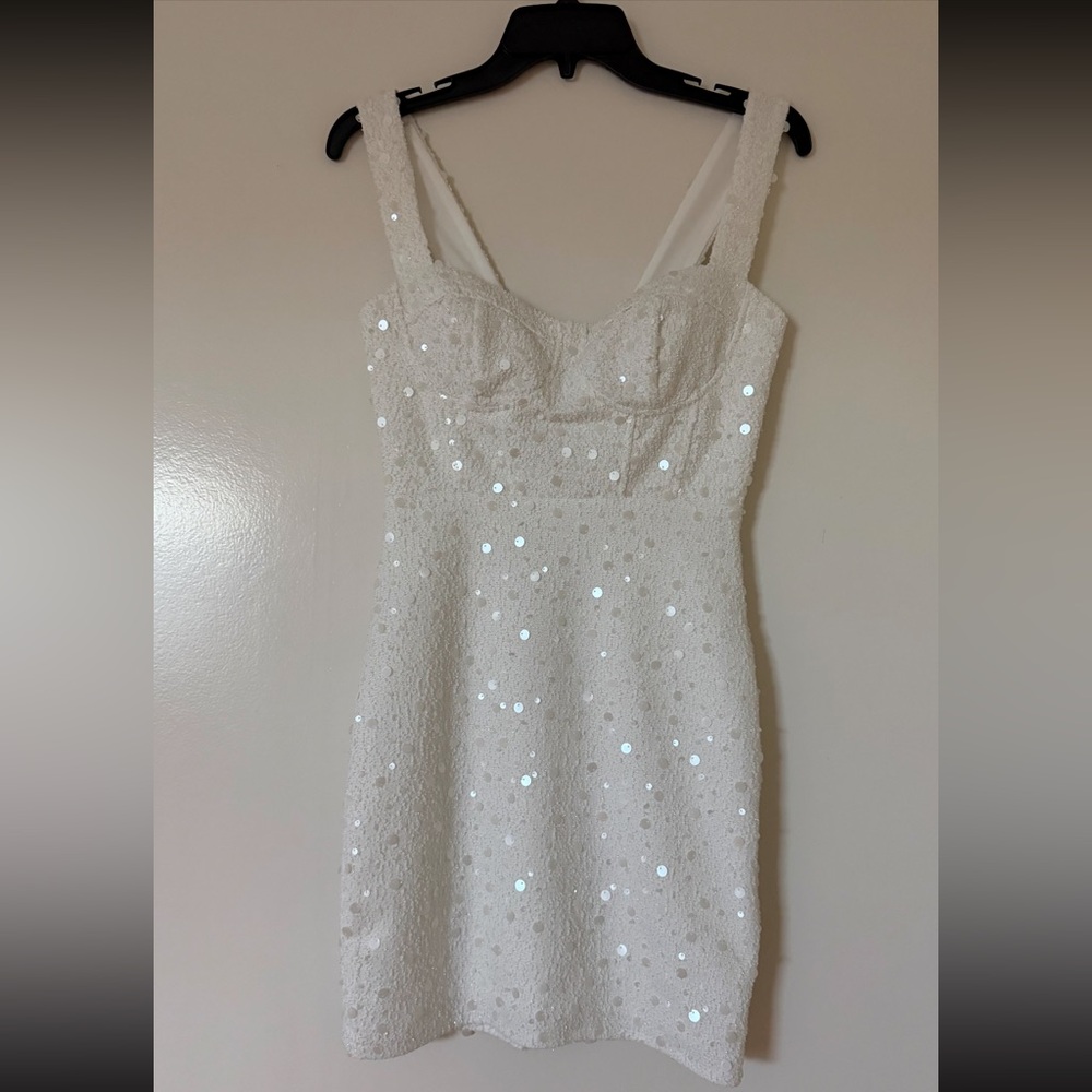 White Sequin Dress
